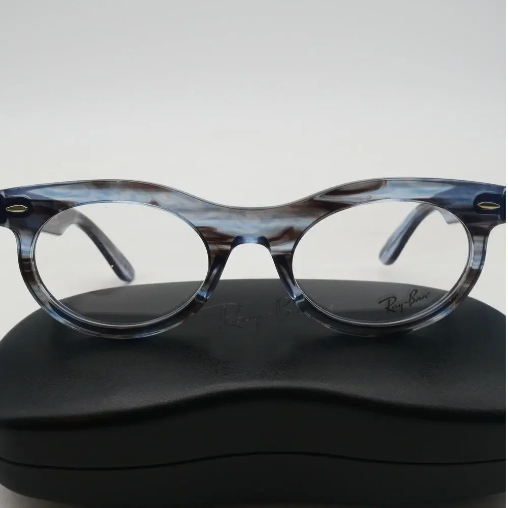 NEW Ray-Ban Wayfarer Oval  Transparent Blue Color Reactive Eyeglasses Frames